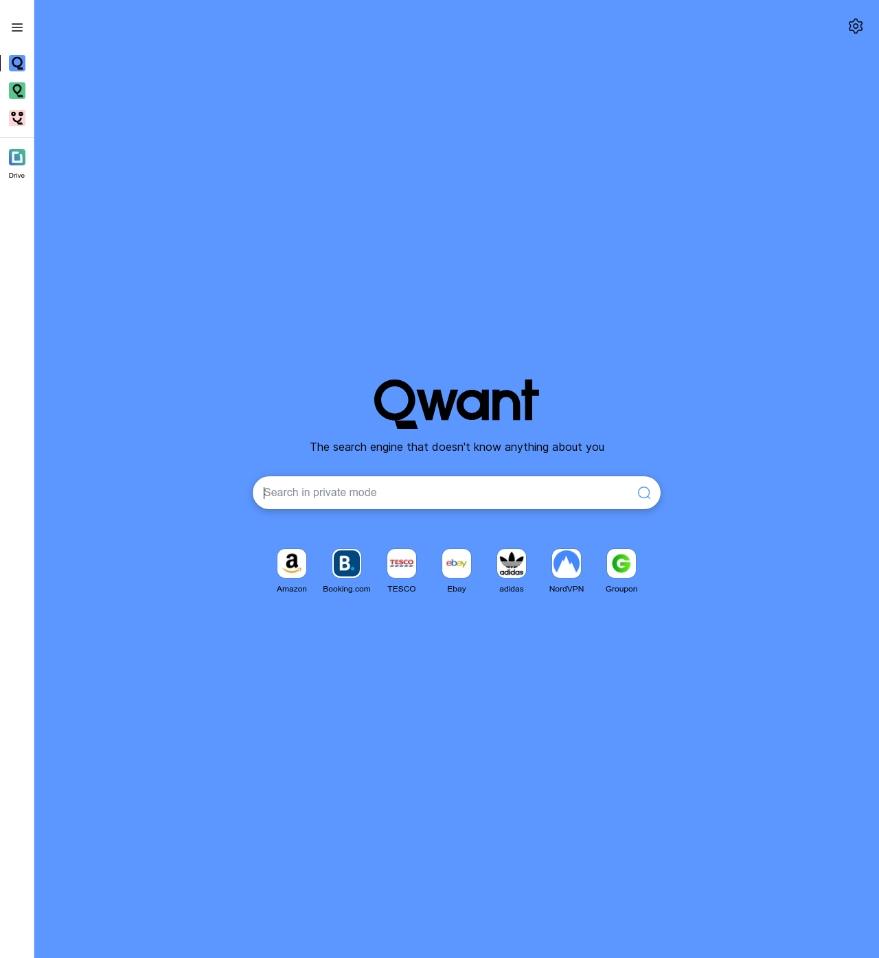 Screenshot Suchmaschine Qwant.com