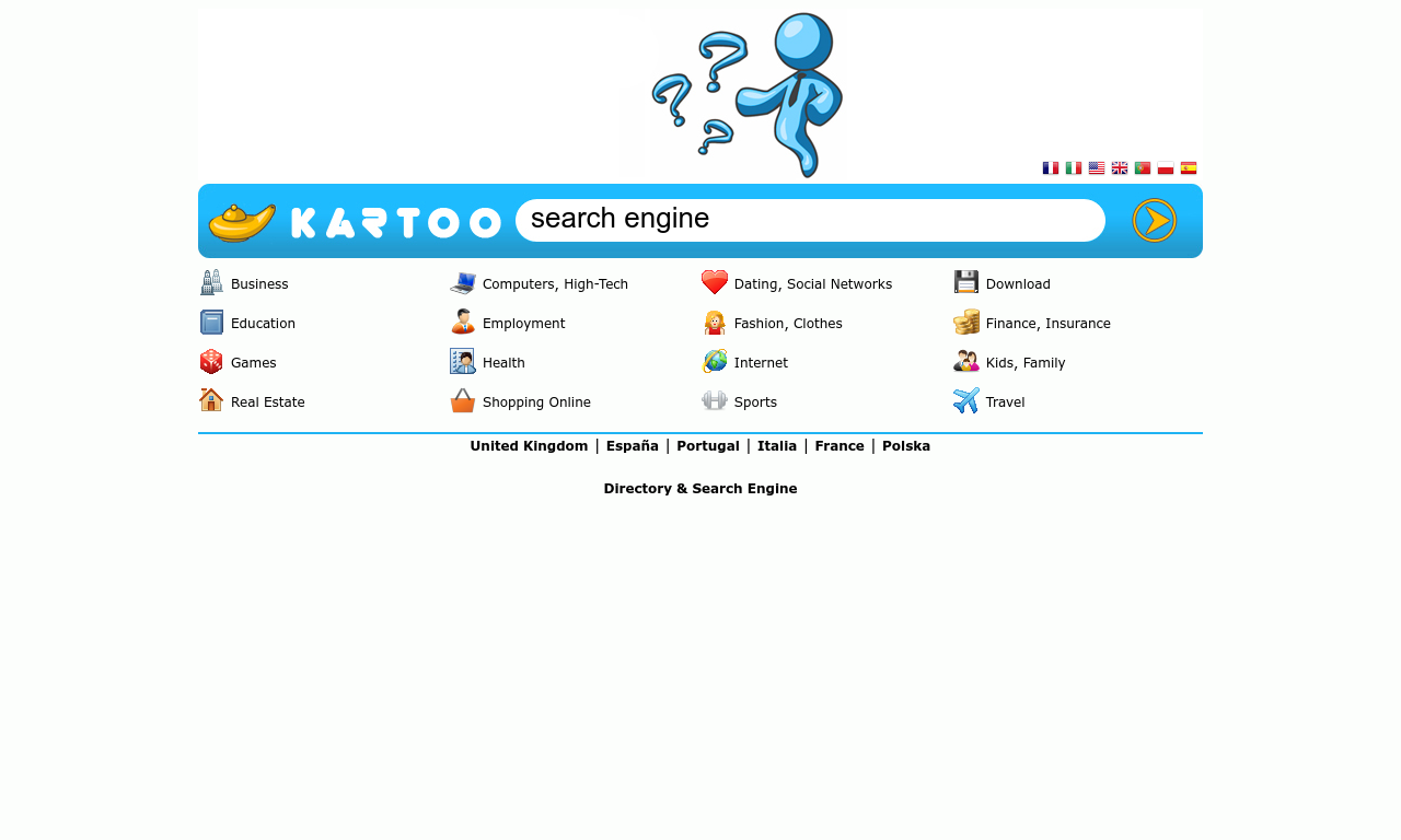 Suchmaschine KartOO.com Website