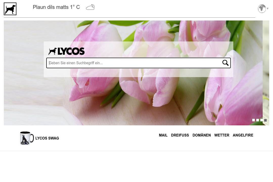 Screenshot Suchmaschine Lycos.de