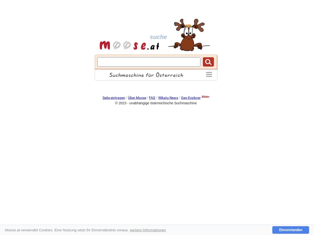 Suchmaschine Moose.at Website