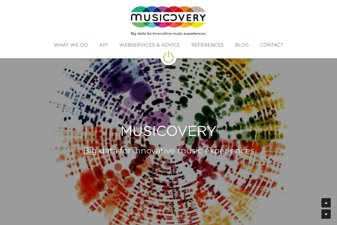 Suchmaschine Musicovery.com Website