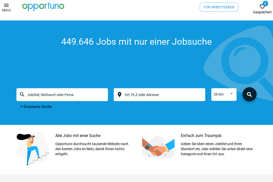 Screenshot Suchmaschine Opportuno.de